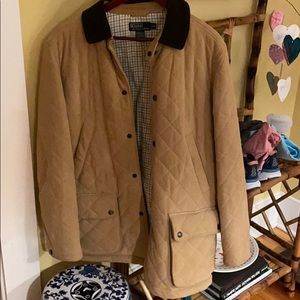 Polo Ralph Lauren tan leather jacket size medium